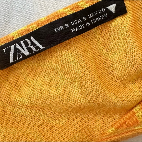 Zara Yellow Patterned Tank Top - Picture 3 of 3
